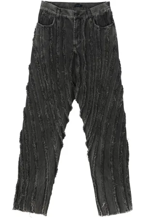 MUGLER Jeans con paneles deshilachados