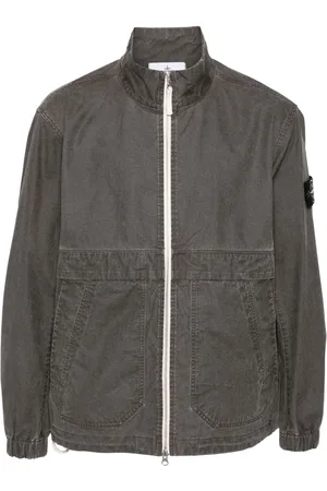 Stone Island Chamarra de mezclilla con distintivo Compass