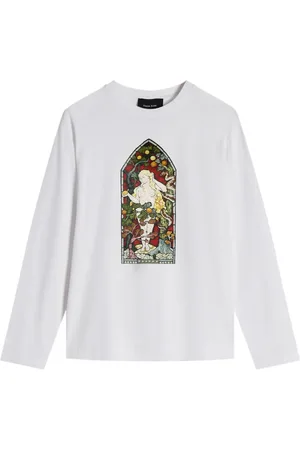 Simone Rocha Playera con estampado gráfico de vidrieras