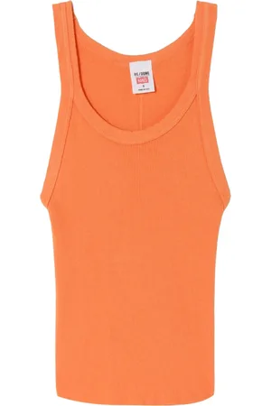 RE/DONE Top de canalé corto de x Hanes
