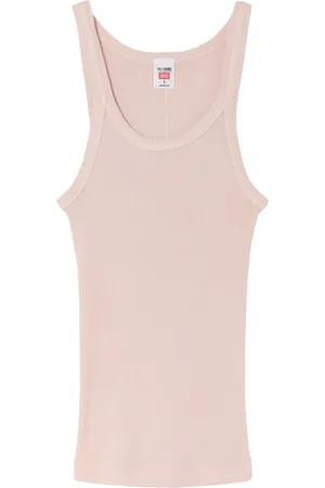 RE/DONE Top tejida de canalé de x Hanes