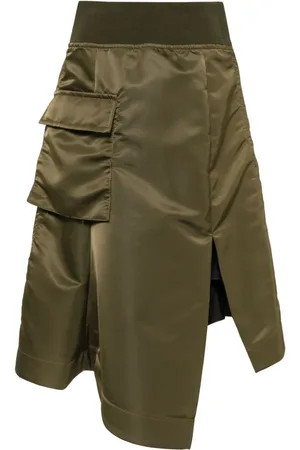 SACAI Falda midi con diseño asimétrico
