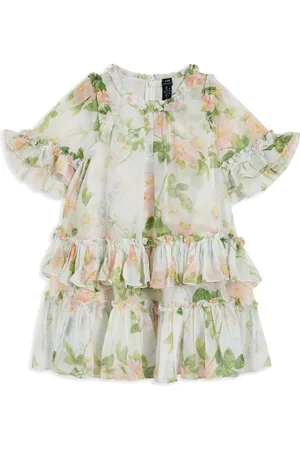 Needle & Thread Vestido estampado con volantes