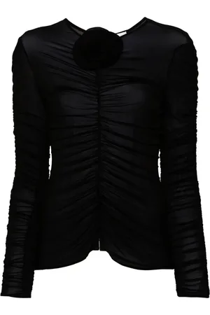 MAGDA BUTRYM Top fruncido transparente