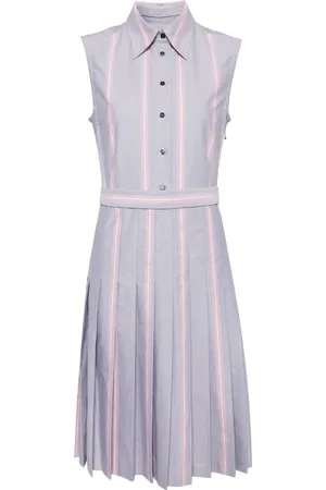 Thom Browne Vestido con cinturón y motivo de rayas
