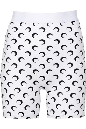 Marine Serre Shorts con lunas estampadas