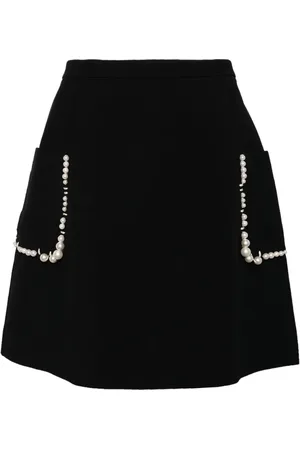 DICE KAYEK Falda corta con detalle de perlas