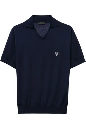 Prada Playera tipo polo de cachemira