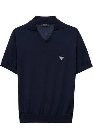 Prada Playera tipo polo de cachemira