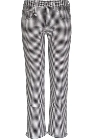 R13 Pantalones con estampado pied de poule