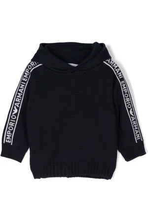 Emporio Armani Hoodie con logo en jacquard