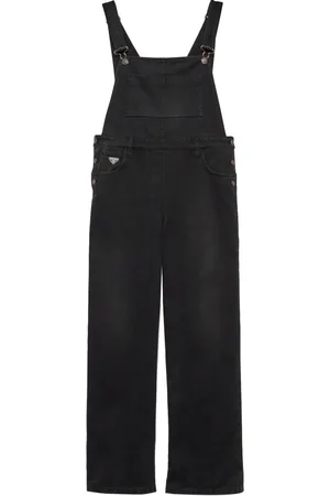 Prada Jumpsuit de mezclilla con logo triangular