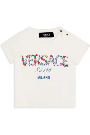 VERSACE Playera con logo floral