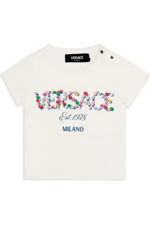 VERSACE Playera con logo floral