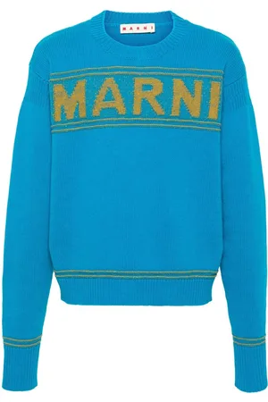 Marni Suéter con logo en intarsia