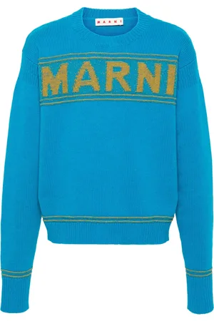 Marni Suéter con logo en intarsia