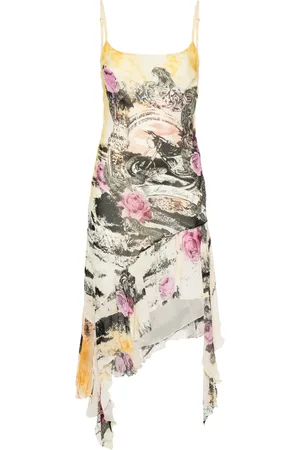 Acne Studios Vestido estampado con tira