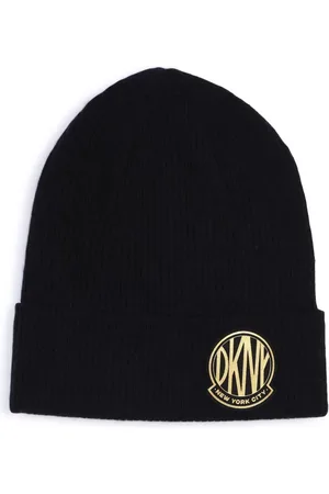 DKNY Gorro tejido con parche del logo