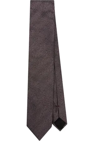 Lanvin Corbata de seda con motivo de espiga