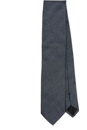 Lanvin Corbata de seda con motivo de espiga