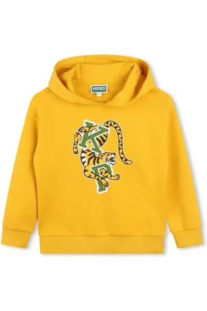 Kenzo Hoodie texturizada con estampado de tigre