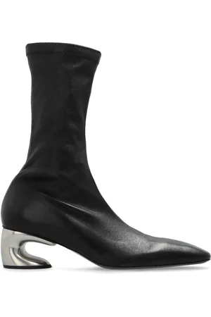 Jil Sander Botines con tacón en contraste de 60mm