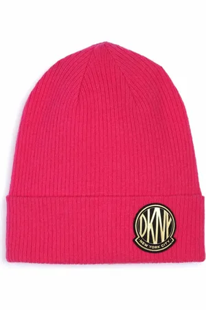 DKNY Gorro tejido con parche del logo