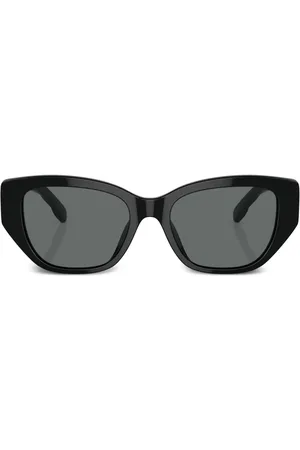 Tory Burch Lentes del sol con armazón cuadrada y placa del logo