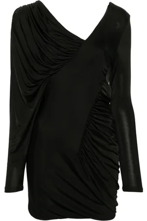 Saint Laurent Vestido corto con diseño drapeado