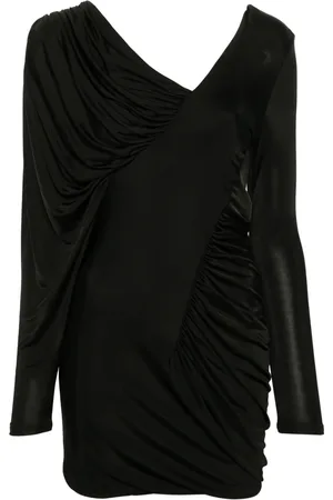 Saint Laurent Vestido corto con diseño drapeado