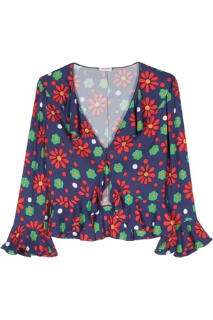 Saint Laurent Blusa con estampado floral