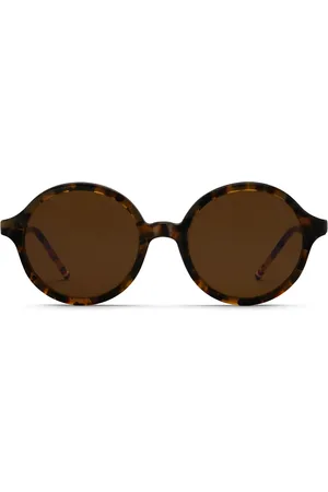 Thom Browne Lentes de sol con armazón redonda estilo carey