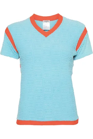 CHANEL Playera con logo en jacquard 2002