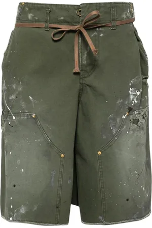 Kolor Shorts de mezclilla con estampado de salpicaduras de pintura