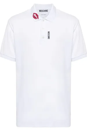Moschino Playera tipo polo con logo estampado