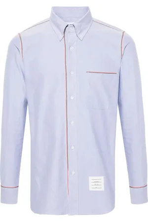 Thom Browne Camisa con ribete en grosgrain