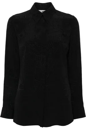Elisabetta Franchi Blusa con logo en jacquard