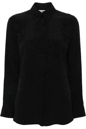 Elisabetta Franchi Blusa con logo en jacquard