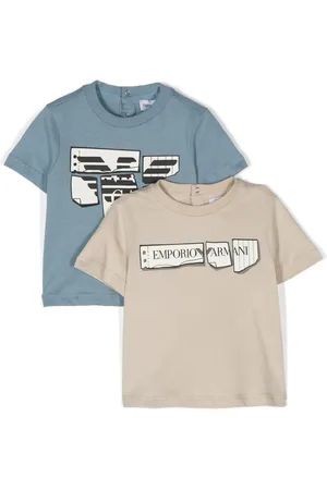 Emporio Armani Pack de dos playeras con logo estampado