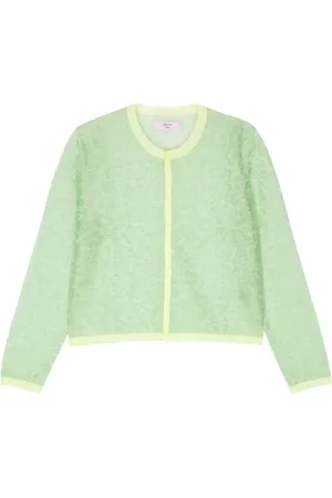 MARTINE ROSE Cárdigan tejido con motivo floral en jacquard