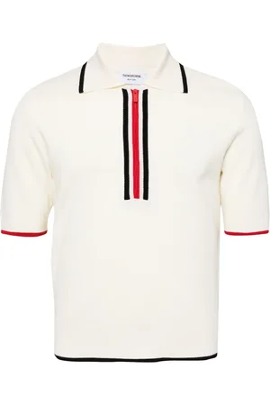 Thom Browne Playera tipo polo con rayas RWB