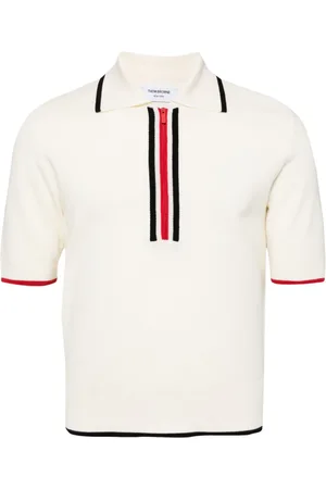 Thom Browne Playera tipo polo con rayas RWB