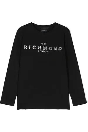 John Richmond Playera con logo de lentejuela