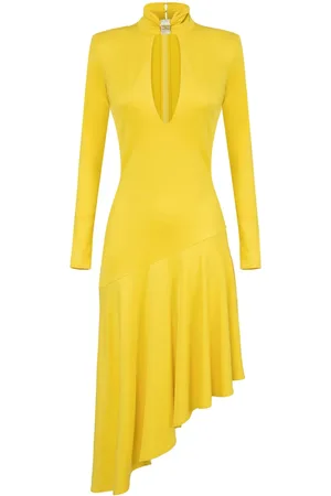 Elisabetta Franchi Vestido midi con detalle de joya