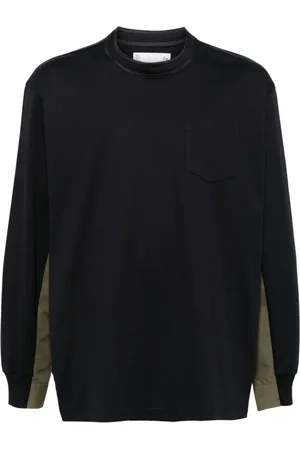 SACAI Playera con cuello redondo
