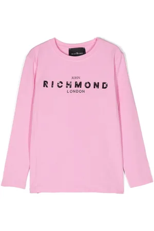John Richmond Playera con logo de lentejuela