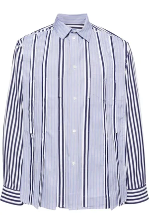 SACAI Camisa con rayas estampadas