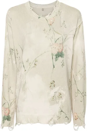 R13 Suéter boyfriend estampado