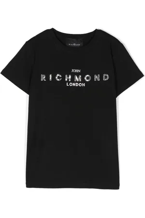 John Richmond Playera con logo de lentejuela