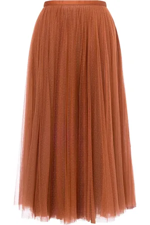 Serafini Falda midi con capa de tul
